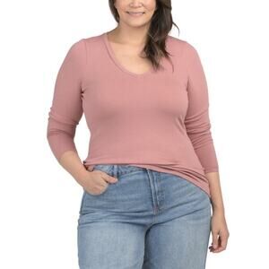 NWT Cyrus Ash Rose Rib Knit Top